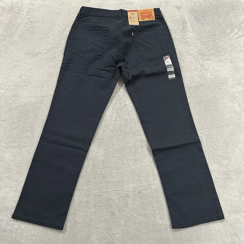 Levi's 505 Jeans Mens 32x30 Straight Mid Rise Premium Soft Twill Normcore Blue